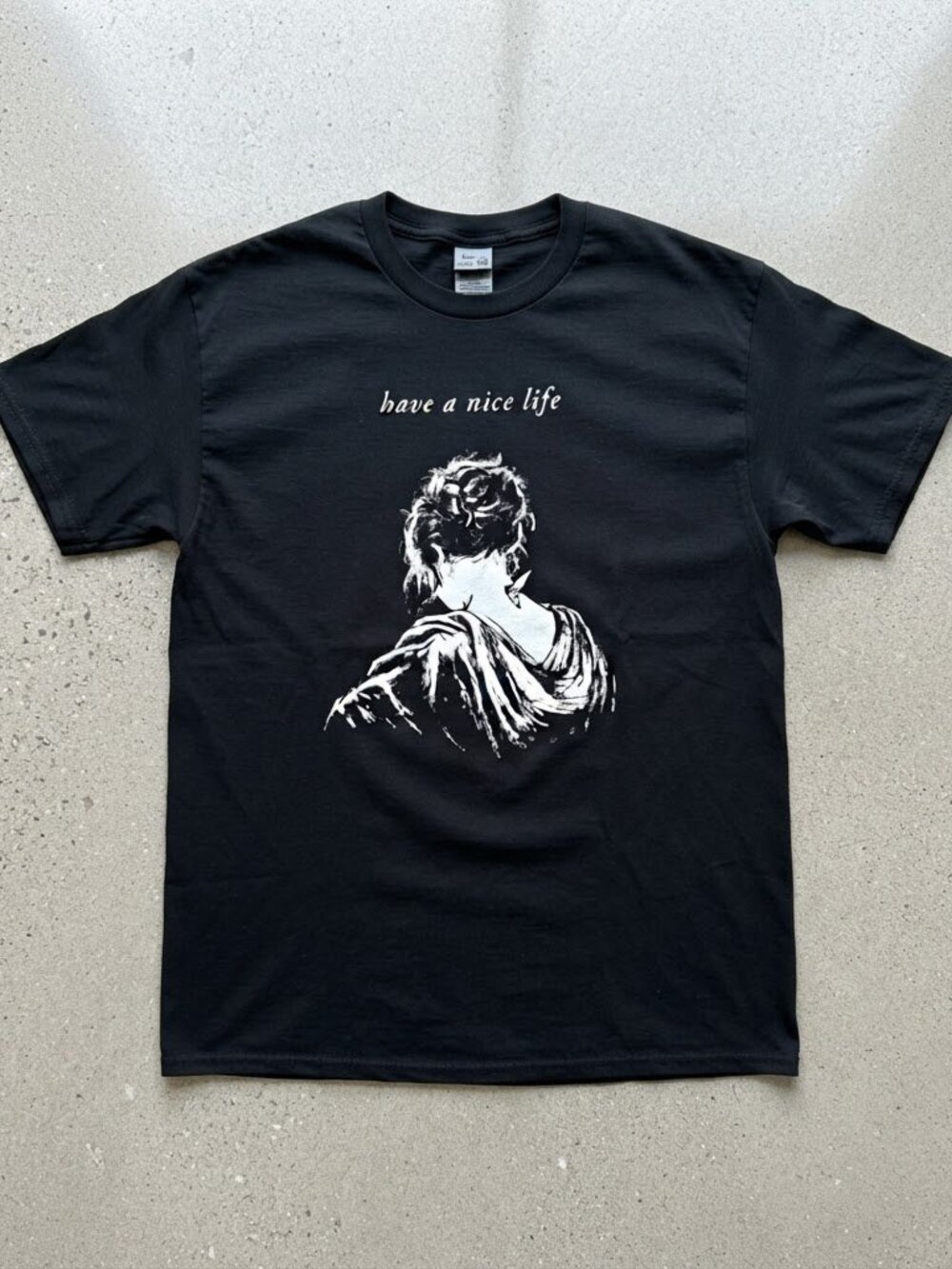 Have A Nice Life Portrait Logo Black T-Shirt S-4XL